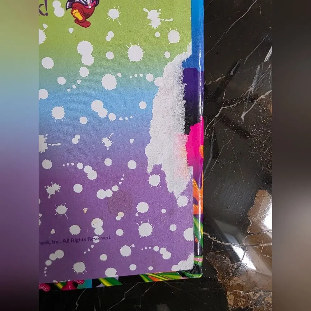 Vintage LISA FRANK Seal Rainbow Reef 3-Ring Binder Portfolio 2.5'